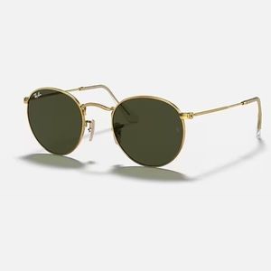 NEW. Ray ban gold round sunglasses size S 50-21.